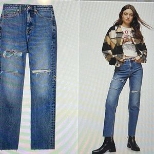Top Shop/ Nordstrom Sofia Ripped Straight Leg Jeans